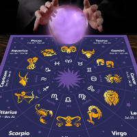 Mantel De Taro Con Doce Constelaciones Y Cielo Estrellado 1pc Decoración De Juego De Tarot Estilo Moderno Poliéster 100% - details 8