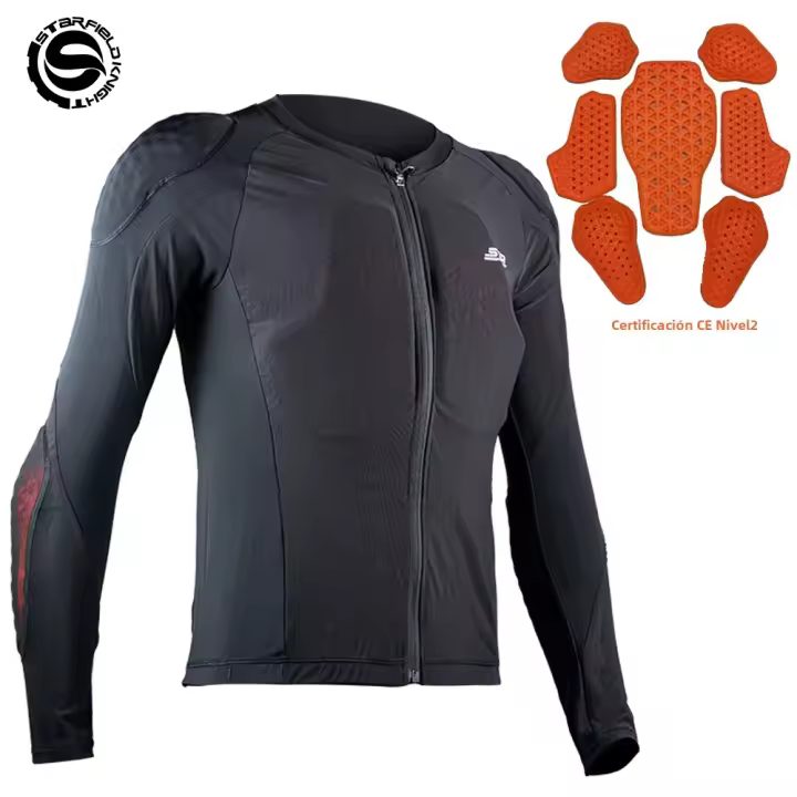 Chaqueta De Motocicleta Con Armadura Completa Protección Motocross Ropa De Carreras Moto Protegida Respirable Reflectante Para Hombres - 1