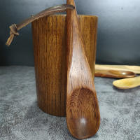 Cuchara De Madera Para Camping Adecuada Para Cocinar Hacer Té Y Hornear Ideal Para Exteriores Y Viajes Sin Plegar Material De Madera/Bambú - details 3