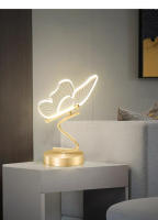 Lámpara De Mesa LED Nórdica Para Iluminación Interior Botón De Encendido Para Dormitorio Sala De Estar Restaurante Decoración De Hogar Mariposa - details 2
