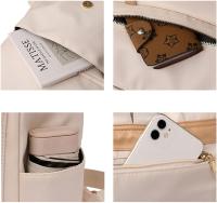 Mochila de viaje, cartera para Mujer, hombre, para la Universidad, personales, Bolso de viaje, beige color, Bonita, Ligera, mochila de trabajo, mochila de Nailon para Mujer - details 2