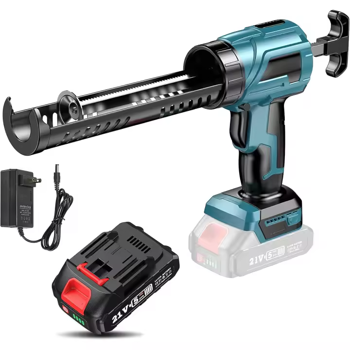 Pistola de pegamento eléctrica inalámbrica con 4 velocidades ajustables para un control preciso del flujo de adhesivo. Ideal para duchas, jacuzis, superficies de paredes y pisos, techos, etc. - 1