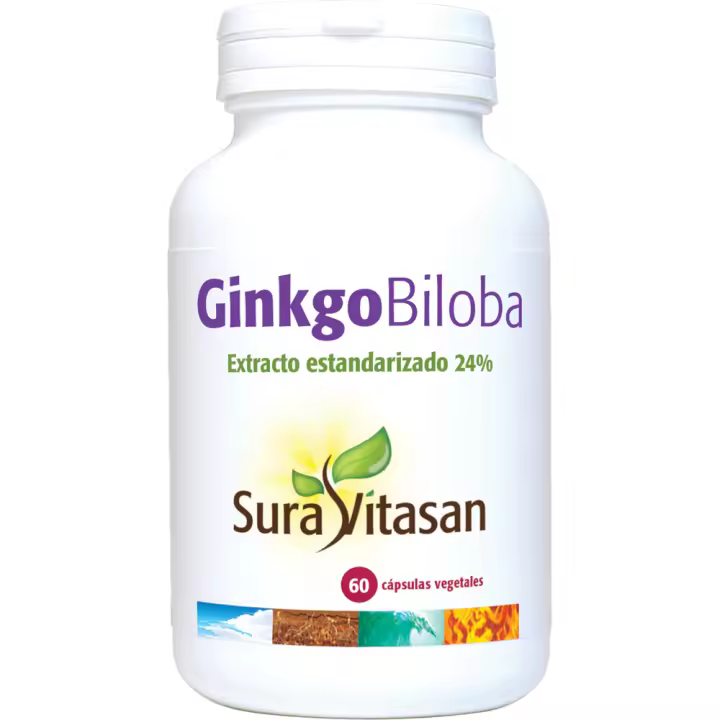 Ginkgo Biloba Estandarizado 24% 60 cápsulas  Sura Vitasan - 1