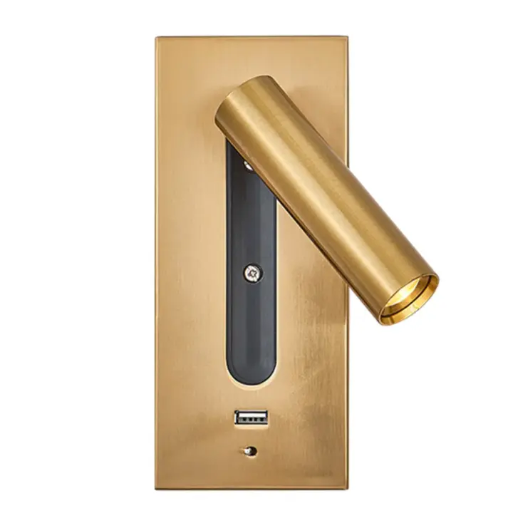Lámpara De Pared De Alta Calidad Con Carga USB Iluminación Para Lectura En Habitación Luz LED De Encabezado Del Hotel Decoración Interior - 1