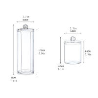 Caja De Almacenamiento Para Palitos De Algodón Con Tapabocas Transparente De Doble Uso Para Cosméticos Y Desktop Ecológica - details 0