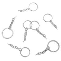 10pcs Anillos De Hierro Para Dough Twists Llavero Con Cadena Lanyard Y Un Solo Anillo Accesorios DIY De Metal Para Manualidades - details 2