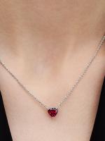 Pandora - Collar with Colgante de Halo de corazón brilliant-Plata de Leyes - details 2