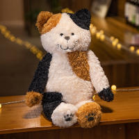 Muñeco De Peluche Gato Para Té En Colores Negro Gris Marrón Y Blanco Suave Regalo Perfecto Para San Valentín Cumpleaños - details 3