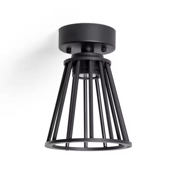 Ledkia Lámpara de Techo Exterior LED 6W Aluminio Bradda Negro - 1