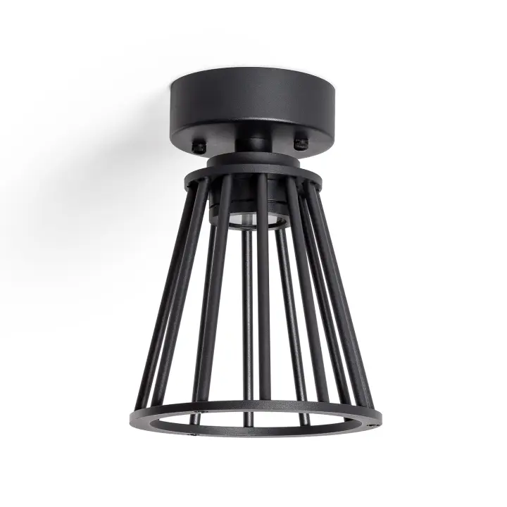 Ledkia Lámpara de Techo Exterior LED 6W Aluminio Bradda Negro - 1