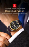 Reloj De Pulsera De Cuarzo De Lujo Para Hombre POEDAGAR Resistente Al Agua Con Fecha Y Semana Lámpara Luminosa Correa De Cuero Deportivo - details 5