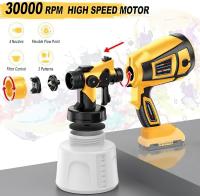 eléctrica inalámbrica, pulverizador de pintura portátil para el hogar, aerógrafo de revestimiento de acero para muebles de coche, de 18V batería Makita, 1000ML - details 3
