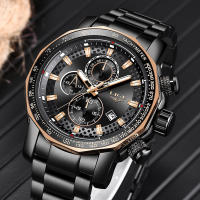 Reloj De Hombre LIGE Lujo Acero Inoxidable Deportivo Militar Resistente Al Agua Grande Cuarzo Reloj De Pulsera Moda Casual Con Segundero Luz Táctica Resistente Al Choque Manos Luminosas Fecha Completa - details 14