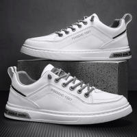 Zapatos Casuales Para Hombre En Blanco Tenis Ligeros Zapatos Vulcánicos Blanco Zapatos Todoterreno Hombre Plataforma Sin Cordones - details 4