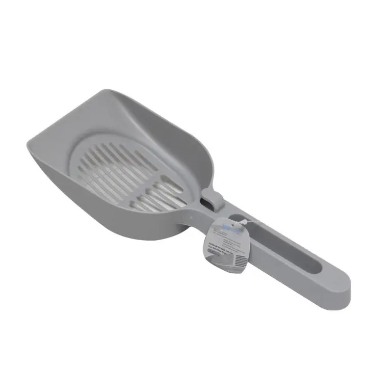 COTTECOTA-Palas para la arena de los gatos 28 cm cuchara para arena para gatos, Pala Gris/ Blanco (color al azar) para arena para gatos con pala profunda Pala Para Bandeja Higienica De Gatos Paso Fino Scoopy Paleta. - 1