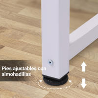 HOMCOM Mesa de Ordenador Mesa de Comedor Escritorio para Hogar Oficina con Pies Ajustables Mobiliario Simple de Oficina 120x60x76cm Carga 100 kg Marco Metal - details 3