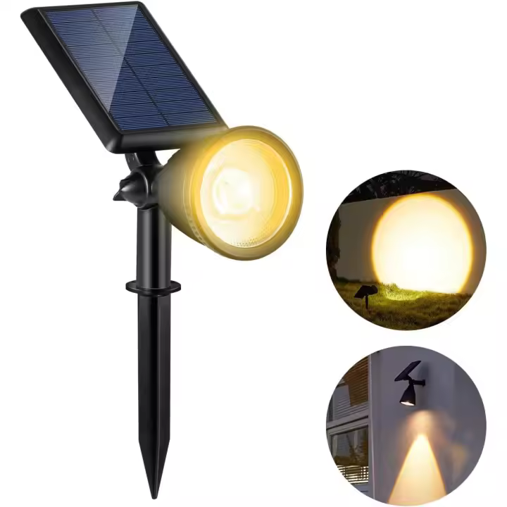 Foco solar para exteriores, resistente al agua, superbrillante, LED, para jardín, para árboles, banderas, césped y esculturas - 1