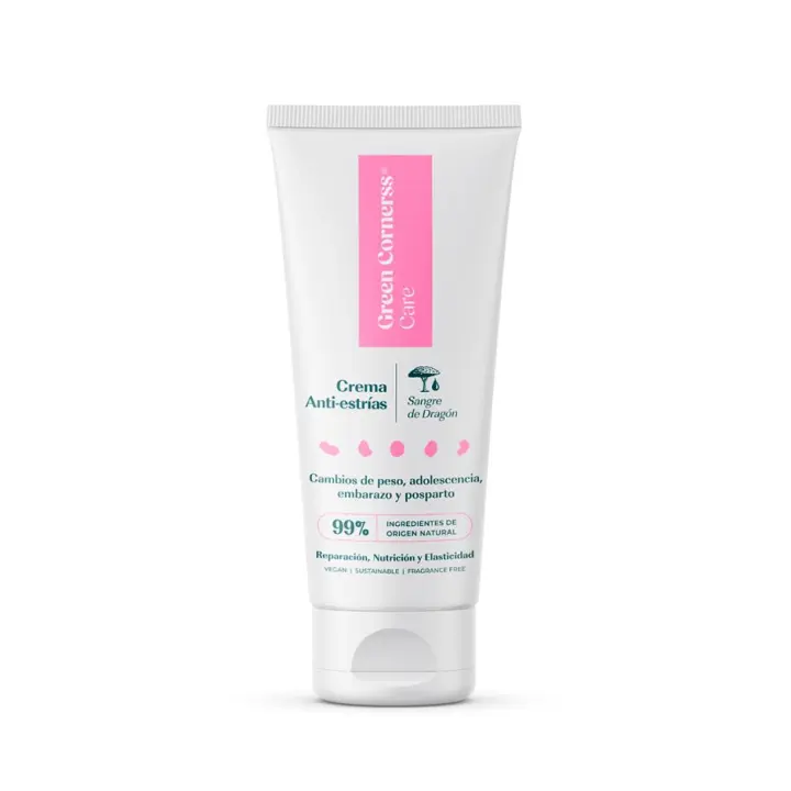 GREEN CORNERSS CARE - Crema anti-estrías con sangre de dragón  200 ml  98% Natural  Cuidado y prevención de la piel con estrías - 1
