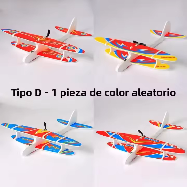 Avión De Mano Con Iluminación LED Y Volado Automático Para Niños Juguete De Arce Eléctrico Regalo Para Niños De 3 a 12 Años - 1