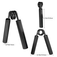Entrenador De Fuerza De Agarre Para Ejercicio De Brazo Y Muñeca Equipo De Gimnasio De Resistencia 150-250LBS Color Negro Y Plata - details 6