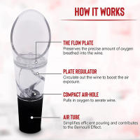 Aerador De Vino Rojo Con Desbordador Decantador Herramienta De Vino Portátil Filtro Accesorios De Vino Spout Pouring Tool Pump - details 2