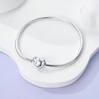 Pulsera De Plata 925 Para Mujer Con Cierre Original Y Cadena De Serpiente Adecuada Para Colgar Charm Brillo Zirconia Pulsera Clásica Para Fiestas - details 10