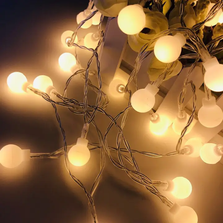 Luces De Navidad LED En Forma De Bola Con Batería Para Jardín Y Exterior 10M 6M 3M 1.5M Decoración De Boda Y Navidad - 1