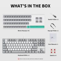 Teclado mecánico 3inuS 87 teclas 5 en 1 con hub dual USB-C y cable hot-swappable - interruptores marrones. - details 14