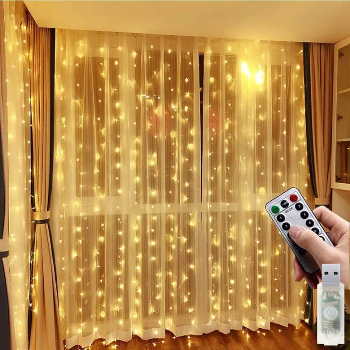 Luces LED Para Cortinas Y Jardín Impermeables De Festival Con Efecto De Lluvia De Arco Iris Decoración De Villa Moderna IP65 - 1