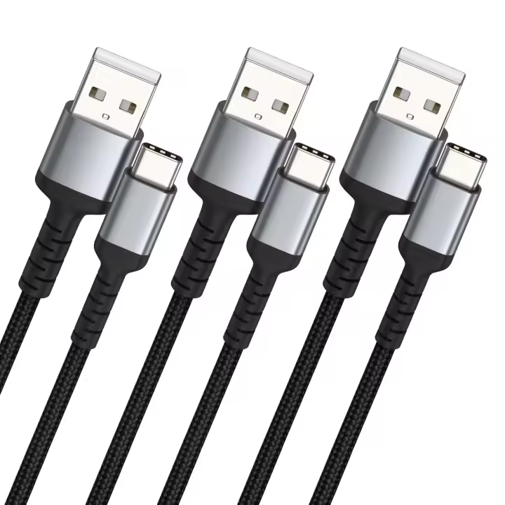 Cable de carga USB C [paquete de 3 de 1 m], cable de carga tipo C de 3 A, cable USB A a USB C - 1