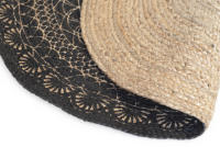 Parentesi Quadra - ALFOMBRA YUTE STAMPATO BLACK, Ø90CM - details 3