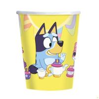 ZIRIZON - Vajilla  para Fiesta Bluey 8 Invitados con platos de cartón, vasos y servilletas , vajilla compostables, biodegradables,vajilla de fiesta de cumpleaños - details 1