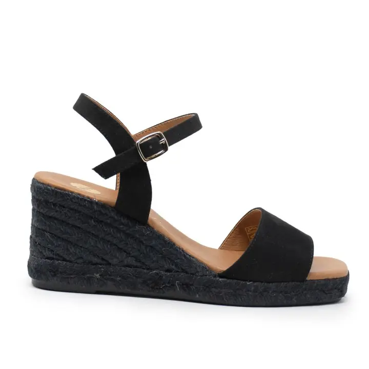 TINA KIZ 98NS-5NEGRO Alpargatas de mujer 34931 25V SANDALIA CUÑA YUTE SUEDE NEGRO - 1
