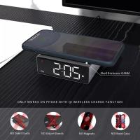 NOKLEAD Reloj De Alarma Digital Con Cargador Inalámbrico Para Teléfono Luz LED Ajustable Brillo Y Función De Sueno Moderno Para Dormitorio - details 2