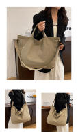 Bolso De Hombro Para Mujer De Lona Gran Capacidad Estilo Literario Ligero Y Sencillo Bolso Cruzado Con Manija De Viaje - details 8