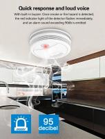 Detector De Fuma SmartLife APP Control Tuya WIFI Alarma De Incendio Para Jardín Casa Oficina Seguridad Inteligente - details 4