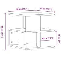Mesa Auxiliar vidaXL Negro Roble 40x40x40 cm Madera Aglomerada - details 7