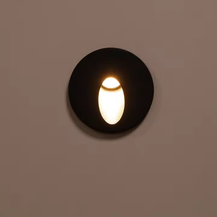 Ledkia Baliza Exterior LED 1W Empotrable Pared Circular Gris Boiler - 1
