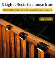 Luces Solares LED Para Escaleras Jardín Patio Camino Pared 1-8 Pack Impermeables RGB Fuente De Luz Solar ABS Modernas - details 3
