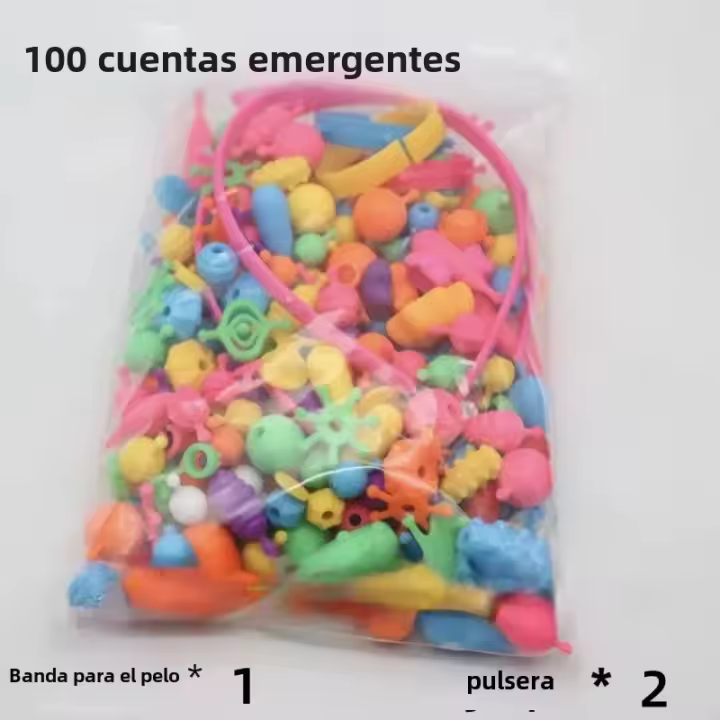 Kit De Joyería DIY Para Niñas Con Perlas Pop Creativas Y Colores Brillantes Para Crear Pulseras Y Accesorios De Moda Juguete Educativo Para Niños - 1