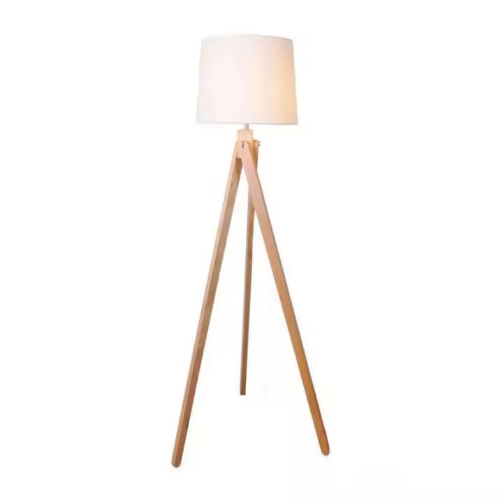 Barcelona LED Lámpara de pie "NASHUA" madera - 1