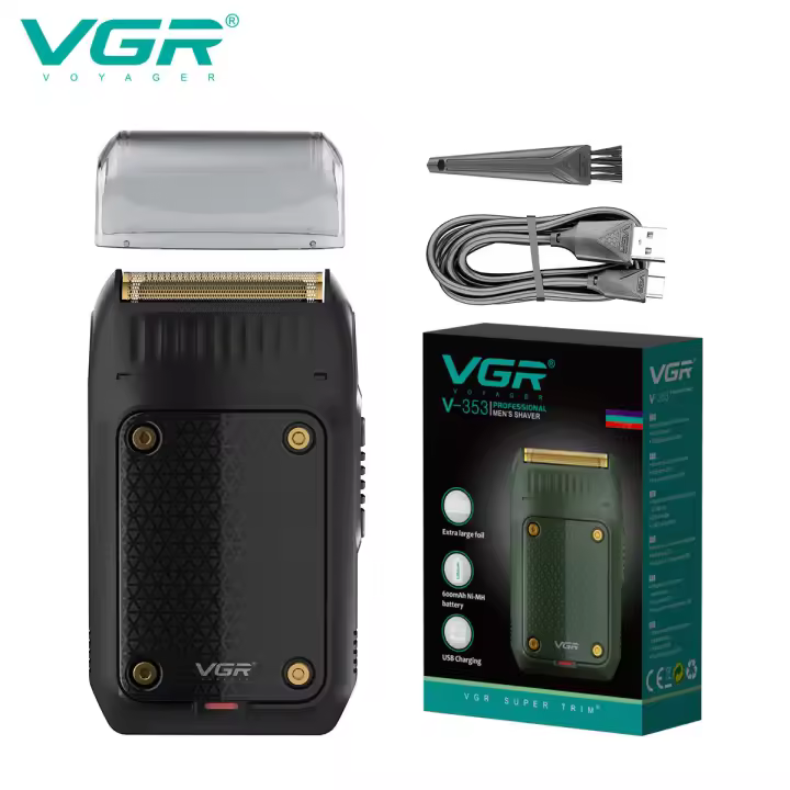 VGR 353 Afeitadora Eléctrica Profesional Recargable Para Hombres Trimmer De Pelo Portátil Afeitadora De Barba Mini Para El Rostro Material De Hoja De Acero Inoxidable - 1