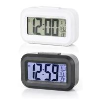 Reloj De Pared Electrónico Silencioso Mini Con Alarma Fecha Luz Retroiluminada 12/24H Temperatura Día Semana Contador Poder Digital Batería Para Escritorio - details 0