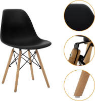 ALLinlife Silla de comedor de estilo moderno ensamblada Silla DSW moderna de mediados de siglo, silla de plástico Shell Lounge para cocina, comedor, dormitorio, sala de estar Juego de 4 sillas laterales - details 8