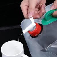 Contenedor de agua plegable de 20 l con grifo, transparente, portátil y plegable, ideal para oficina, camping, jugos y cócteles. - details 2