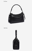 Bolso De Hombro Para Mujer Zency De Cuero Genuino Suave Negro Caqui Beige Gran Capacidad Con Dos Correas Bolso Crossbody - details 10