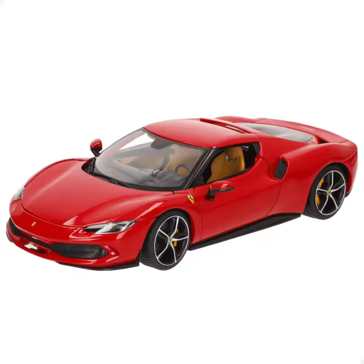Burago - Maqueta Coche Ferrari, maqueta de coche a escala 1:18, con carrocería fiel al modelo original, interior de alta precisión, detalles de competición y pintura realista, ideal para coleccionistas y amantes del motor - 1