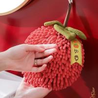 Toalla De Mano Suave Y Absorbente De Poliéster 100% Para Cocina Y Baño Color Rojo Con Anillo Para Colgar Para El Hogar - details 5