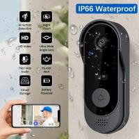 Timbre de vídeo inalámbrico con cámara, timbre HD WIFI, tono de llamada para teléfono exterior, cámara de seguridad, intercomunicador de vídeo IR cerca - details 1