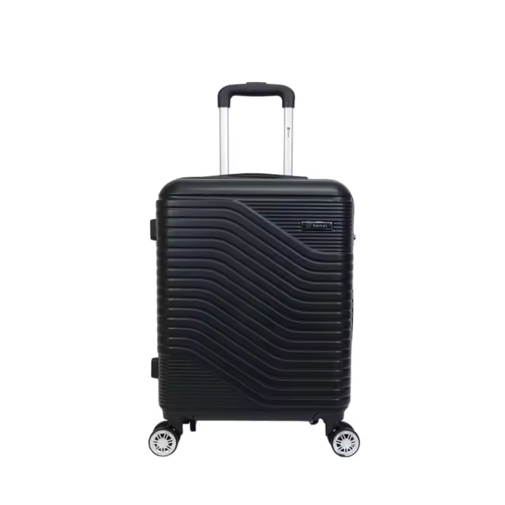 Maleta de viaje barata de cabina Benzi BZ5747 Color Negro  de  55 x 39 x 20 cm. muy ligera 2.3 kg. 4 ruedas dobles giratorias 360º. Cerradura de combinación. Excelente relación calidad-precio. (COLOR NEGRO) - 1
